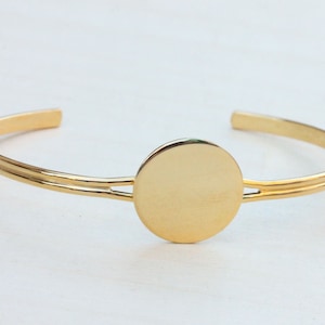 Circle Cuff Bracelet, Cuff Bracelet, Small Gold Bracelet, Small Gold Cuff, Gold Cuff, Gold Bracelet, Delicate Bracelet, Delicate Cuff, Cuff