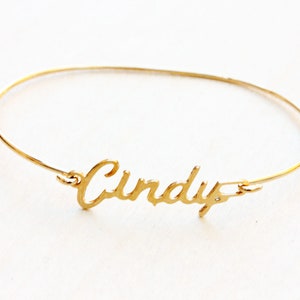 Cindy Name Bracelet Gold, Name Bracelet, Vintage Name Bracelet Gold, Vintage Name Bracelet, Gold Bracelet, Vintage Bracelet