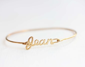 Jean Name Bracelet Gold, Name Bracelet, Vintage Name Bracelet Gold, Vintage Name Bracelet, Gold Bracelet, Vintage Bracelet
