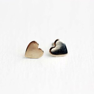 Heart Studs Gold, Gold Heart Earrings, Simple Heart Earrings, Small Heart Studs, Gold Stud Earrings, Heart Shaped Studs, Small Gold Studs