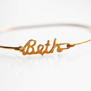 Beth Name Bracelet Gold, Name Bracelet, Vintage Name Bracelet Gold, Vintage Name Bracelet, Gold Bracelet, Vintage Bracelet