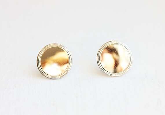 Silver Circle Studs, Silver Studs, Simple Silver … - image 2