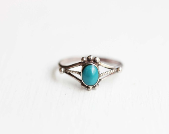 Small Sterling Silver and Turquoise Ring - Etsy