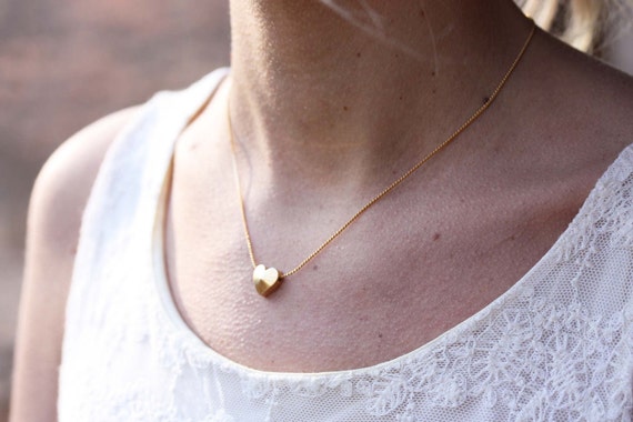 Heart Necklace Gold, Heart Necklace, Vintage Hear… - image 4