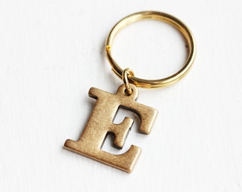 Gold initial keychain clearance