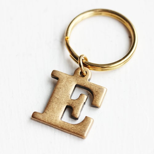 Letter C Glitter Keychain Plain or Personalized