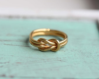 Knot Ring Gold, Love Knot Ring, Gold Love Knot Ring, Gold Band Ring, Vintage Knot Ring, Gold Vintage Ring, Gold Ring, Size 4,5,6,7