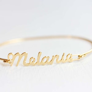 Melanie Name Bracelet Gold, Name Bracelet, Vintage Name Bracelet Gold, Vintage Name Bracelet, Gold Bracelet, Vintage Bracelet