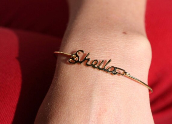 Phyllis Name Bracelet Gold, Name Bracelet, Vintag… - image 2