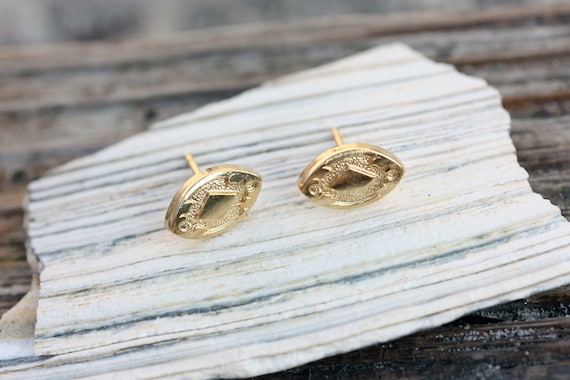 Oval Studs Gold, Small Gold Studs, Marquise Studs, Gold Marquise Studs, Geometric Gold Studs, Vintage Gold Studs, Gold Studs, Round Studs
