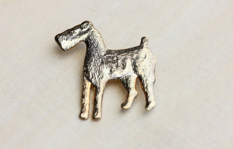 Dog Pin, Airdale Terrier, Airdale Pin, Dog Brooch, Animal Brooch, Airdale Terrier Pin, Love My Dog Pin, Dog, Brooch, Pin image 1