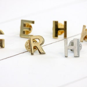 Gold Intial Pin, Initial Pin, Gold Letter Pin, Silver Initial Pin, Vintage Initial Pin, Brooch, Name Pin, Name Brooch, Letter Pin, Initial