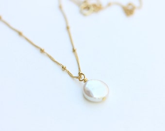 Pearl Coin Necklace