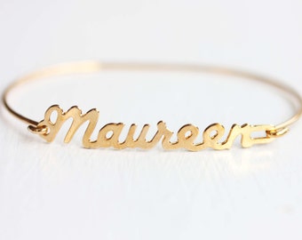 Maureen Name Bracelet Gold, Name Bracelet, Vintage Name Bracelet Gold, Vintage Name Bracelet, Gold Bracelet, Vintage Bracelet