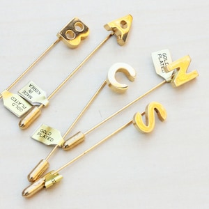 Initial Stickpin Gold, Initialen Stickpin, Groomsmen Pin, Gold, Anstecknadel, Initial Pin, Anstecknadel, Initial Pin, Anstecknadel, Anstecker, Anstecknadel