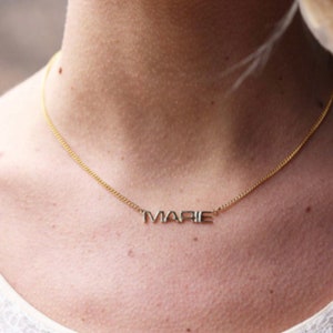Penny Name Necklace, Vintage Name Necklace, Name Necklace, Penny Necklace, Gold Name Necklace, Monogram Necklace, Chain Necklace, Name image 2