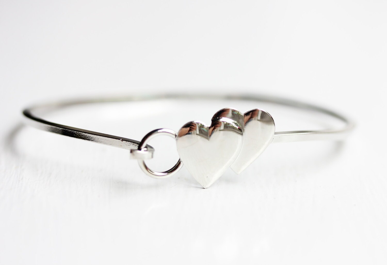 Silver Heart Bracelet, Heart Bracelet, Silver Hook Bracelet Silver Heart Bracelet, Heart Bracelet, Silver Hook Bracelet