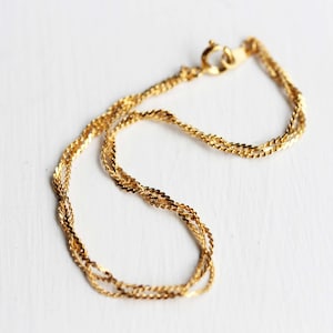 Braid Bracelet Gold, Braided Bracelet, Gold Chain Bracelet, Gold Braided Bracelet, Thin Gold Chain, Chain Bracelet, Gold Layering Bracelet