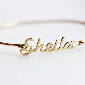 Sheila Name Bracelet Gold, Name Bracelet, Vintage Name Bracelet Gold, Vintage Name Bracelet, Gold Bracelet, Vintage Bracelet image 1