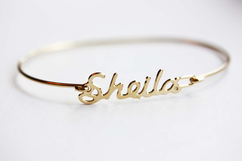 Sheila Name Bracelet Gold, Name Bracelet, Vintage Name Bracelet Gold, Vintage Name Bracelet, Gold Bracelet, Vintage Bracelet image 1