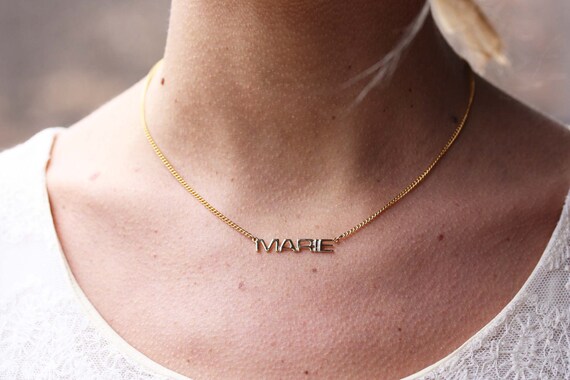 Debbie Name Necklace Gold, Name Necklace, Vintage Name Necklace Gold, Vintage Name Necklace, Gold Necklace, Vintage Necklace View 2