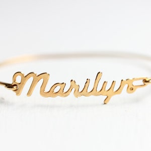 Marilyn Name Bracelet Gold, Name Bracelet, Vintage Name Bracelet Gold, Vintage Name Bracelet, Gold Bracelet, Vintage Bracelet