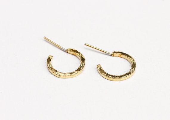 Small Hoops, Hoop Earrings, Gold Hoops, Round Hoo… - image 2