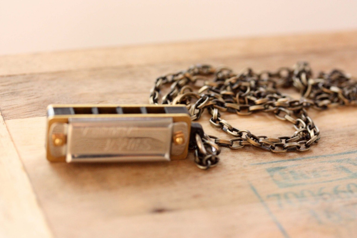 Gold Harmonica Necklace Harmonica Necklace Functional Etsy