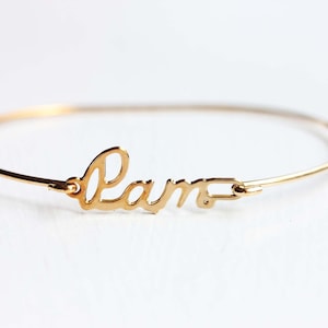 Pam Name Bracelet Gold, Name Bracelet, Vintage Name Bracelet Gold, Vintage Name Bracelet, Gold Bracelet, Vintage Bracelet