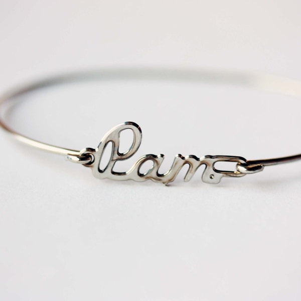 Pam Name Bracelet Silver, Name Bracelet, Vintage Name Bracelet Silver, Vintage Name Bracelet, Silver Bracelet, Vintage Bracelet