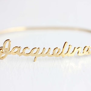 Jacqueline Name Bracelet Gold, Name Bracelet, Vintage Name Bracelet Gold, Vintage Name Bracelet, Gold Bracelet, Vintage Bracelet image 1