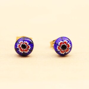 Blue Flower Studs image 1