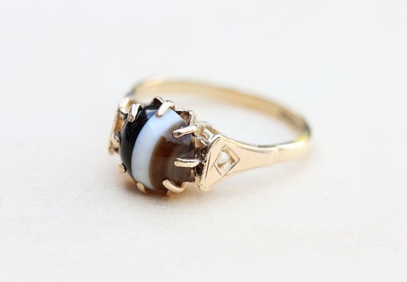 Gold Agate Ring, Agate Ring, Gold Ring, Gold Ston… - image 2