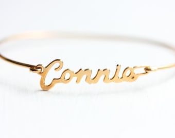 Connie Name Bracelet Gold, Name Bracelet, Vintage Name Bracelet Gold, Vintage Name Bracelet, Gold Bracelet, Vintage Bracelet