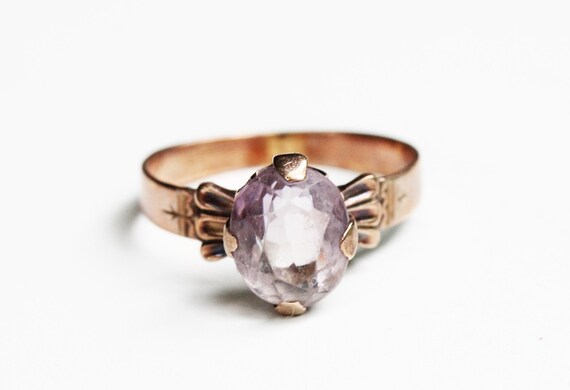 Victorian Ring Gold, Amethyst Victorian Ring, Vict