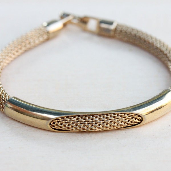 Mesh Bracelet Gold, Gold Mesh Bracelet, Mesh Bracelet, Bar Bracelet, Gold Bar Bracelet, Gold Chain Bracelet, Chain Bracelet, Small Chain