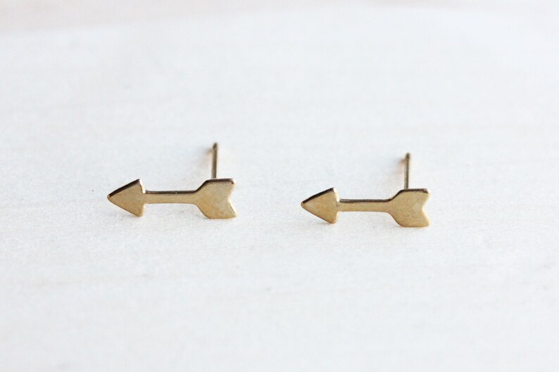 Arrow Studs Gold Small Arrow Studs Arrow Shape Studs Etsy