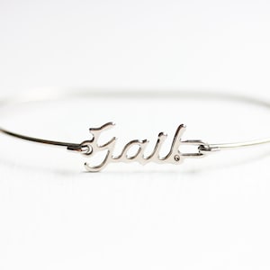 Pulsera de nombre Gail plata, pulsera de nombre, pulsera de nombre vintage plata, pulsera de nombre vintage, pulsera de plata, pulsera vintage