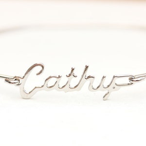 Cathy Name Bracelet Silver, Name Bracelet, Vintage Name Bracelet Silver, Vintage Name Bracelet, Silver Bracelet, Vintage Bracelet