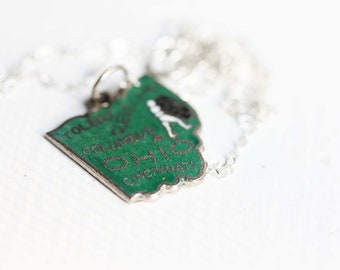 State Charm Necklace - Ohio