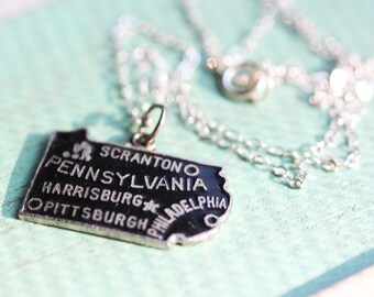 State Charm Necklace - Pennsylvania