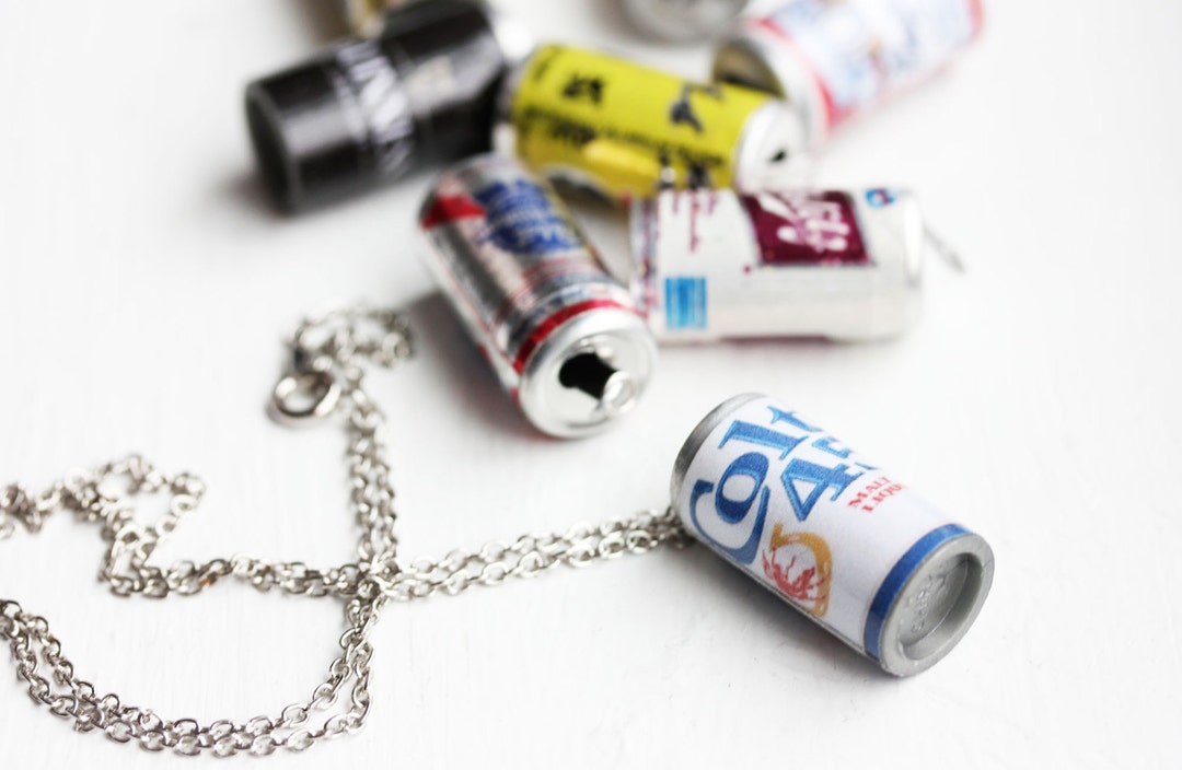 Beer Can Necklace, Beer Necklace, Food Necklace, Funny Necklace Etsy