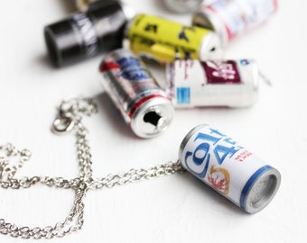 Beer Can Necklace, Beer Necklace, Food Necklace, Funny Necklace