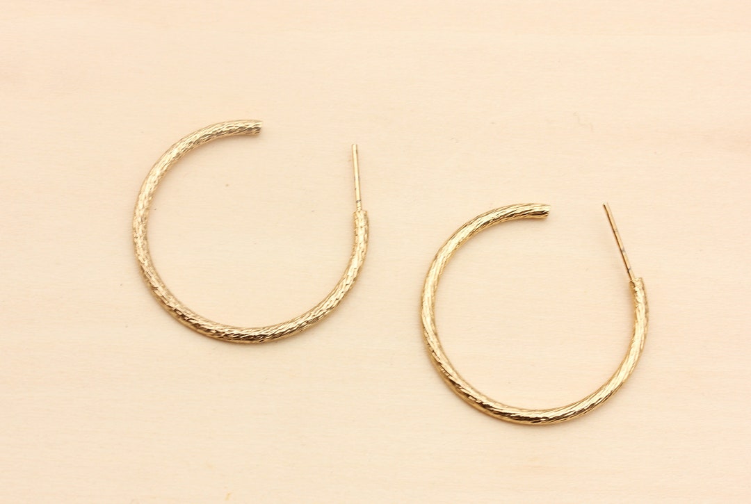 Gold Texture Hoops Hoop Earrings Hoop Earrings Gold Hoops - Etsy