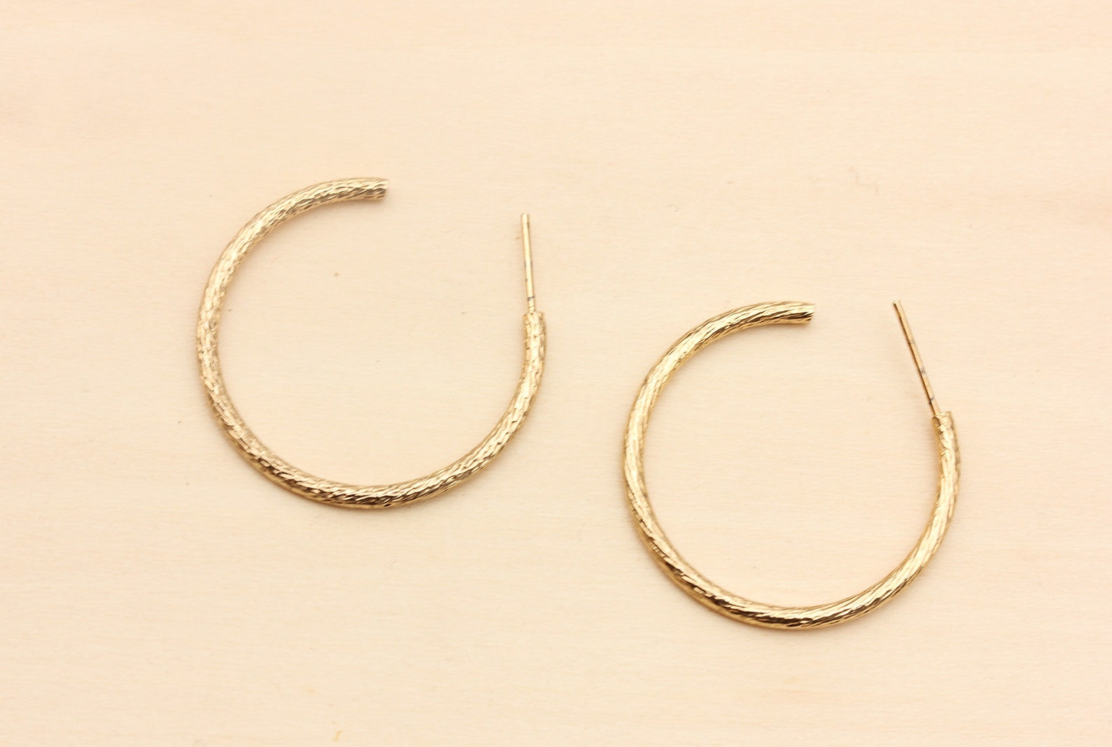 Gold Texture Hoops Hoop Earrings Hoop Earrings Gold Hoops | Etsy