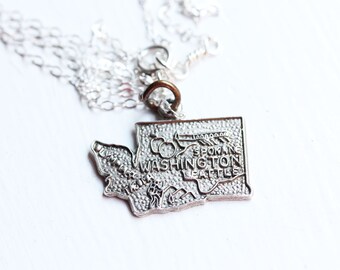 State Charm Necklace - Washington