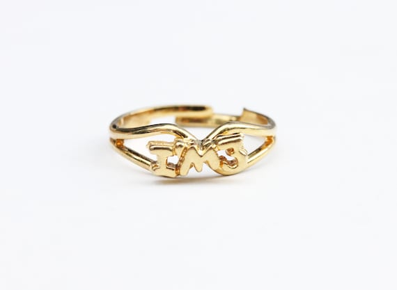Golden Bee adjustable ring - 925 Sterling Silver Rings For Kids
