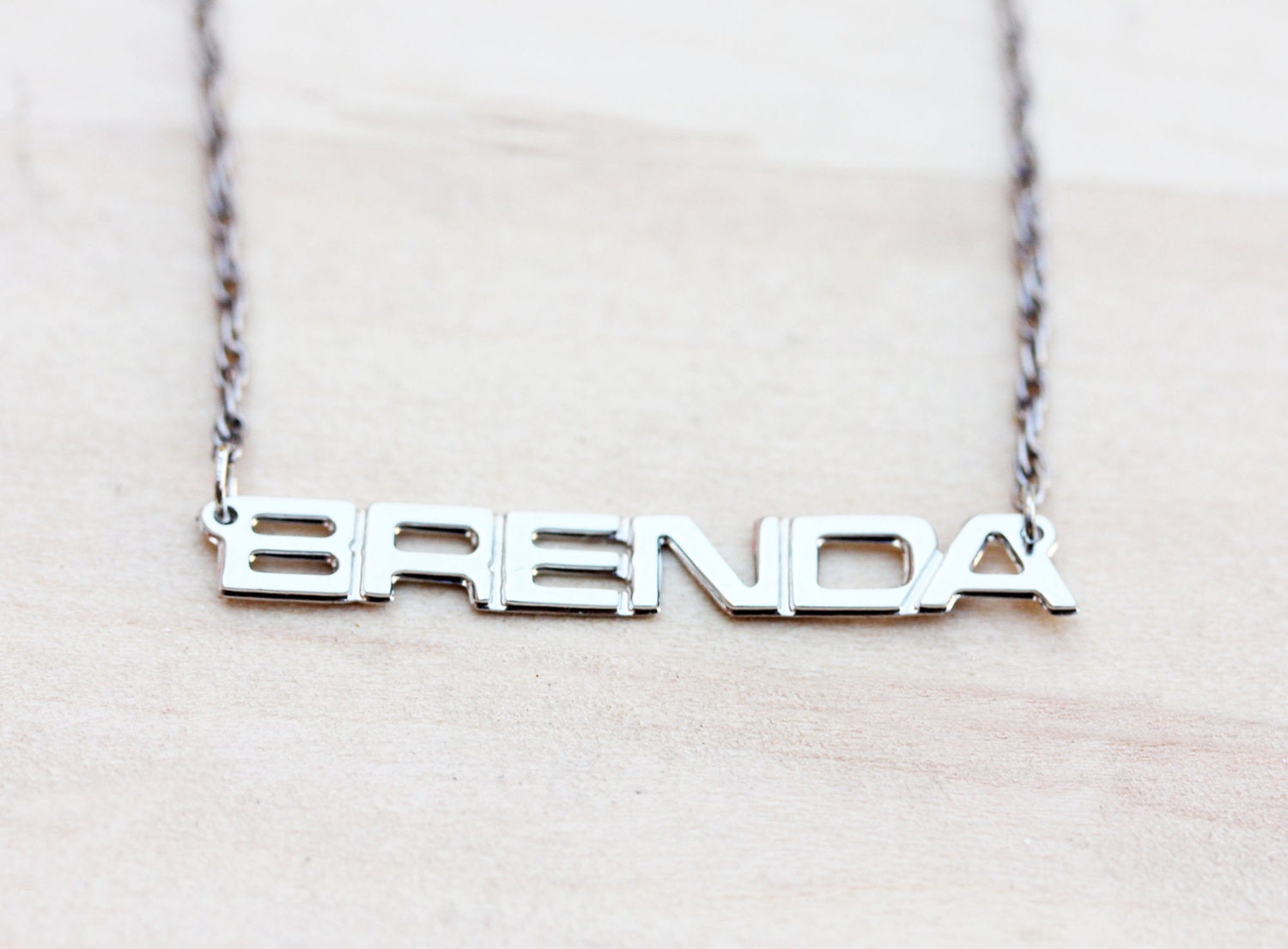 Brenda nombre collar plata collar de nombre vintage nombre - Etsy España Brenda nombre collar plata collar de nombre vintage nombre - Etsy España