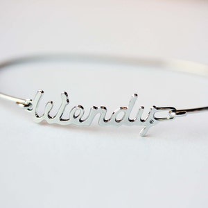 Wendy Name Bracelet Silver, Name Bracelet, Vintage Name Bracelet Silver, Vintage Name Bracelet, Silver Bracelet, Vintage Bracelet