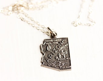 State Charm Necklace - Arizona